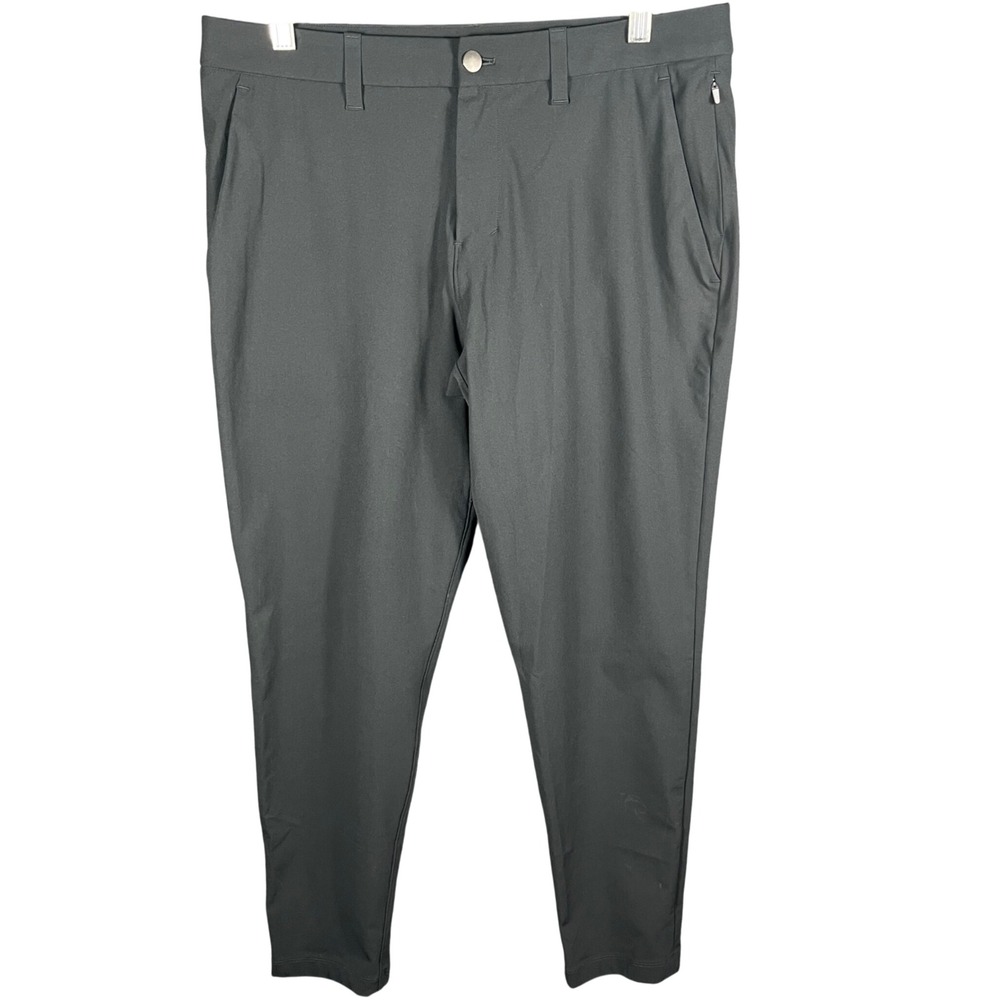 Lululemon Commission Slim-Fit Pant Mens 32 Obsidian Grey Tech Trousers LM5A04S